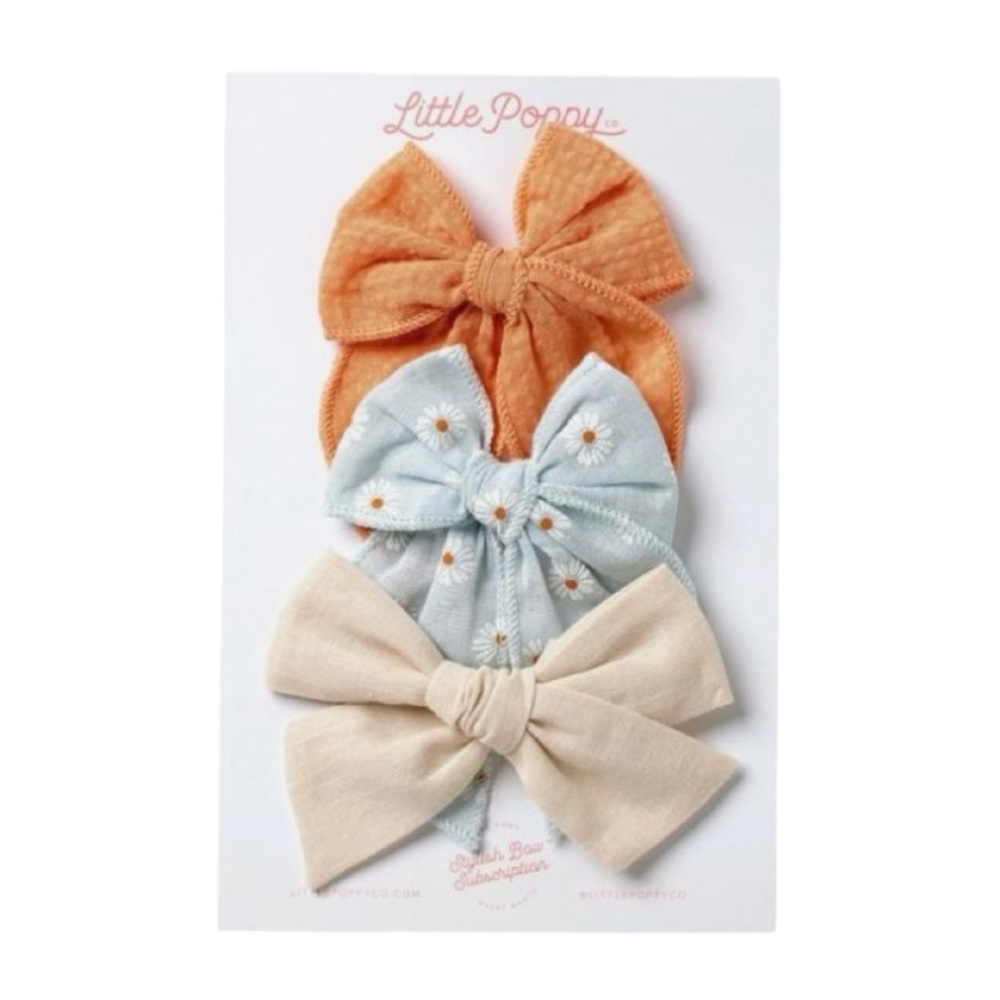 Little Poppy Co The Daisy Bow Clip Set - March 2021
